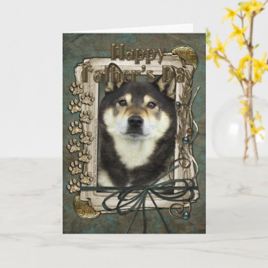 Fathers Day - Stone Paws - Shiba Inus - Yasha Kaart (Gele Bloem)