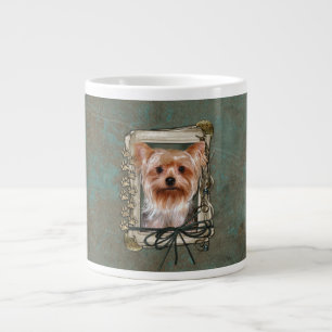 Fathers Day - Stone Paws - Yorkshire Terrier Grote Koffiekop