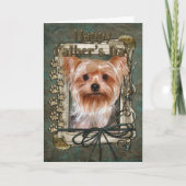 Fathers Day - Stone Paws - Yorkshire Terrier Kaart (Voorkant)