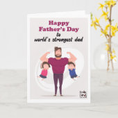 Father's Day - Strongest Dad Kaart (Gele Bloem)