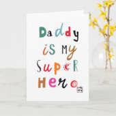 Father's Day - Super Hero Kaart (Gele Bloem)