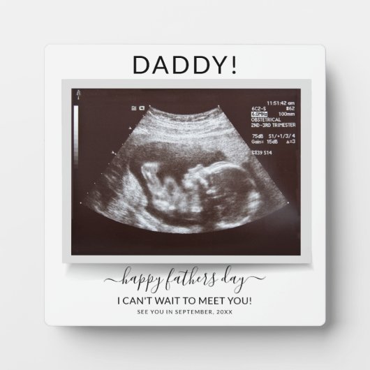 Fathers Day Ultrasound Foto's Zwangerschap Pap ont Fotoplaat (Voorkant)