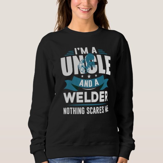 Father's Day  USA Patriotic Welder Uncle Trui (Voorkant)