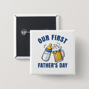 Father's Day Vierkante Button 5,1 Cm