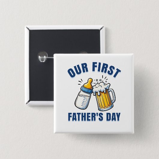 Father's Day Vierkante Button 5,1 Cm (Voorkant /achterkant)