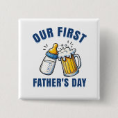 Father's Day Vierkante Button 5,1 Cm (Voorkant)