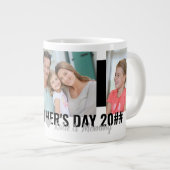 Fathers Day We houden van je 3 Foto Bold Black Grote Koffiekop (Voorkant rechts)