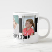 Fathers Day We houden van je 3 Foto Bold Black Grote Koffiekop (Rechts)