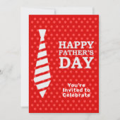 Fathers Day White Stropdas Red Stippen Dinner BBQ  Kaart (Voorkant)