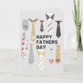 Father's Day with Scattered Ties Kaart (Voorkant)