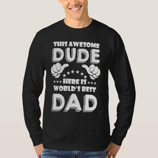 Father's Day  Worlds Best Cool Papa  2 T-shirt (Voorkant)
