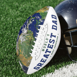 Father's Day World's Greatest Dad Planet Earth American Football