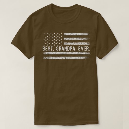 Fathers Say Best Grandpa Ever With US American Fla T-shirt (Design voorkant)