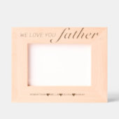 Father's Script Hart gegraveerd Foto Lijst (Voorkant)