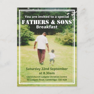 FATHERS & SONS BREAKFAST Gepersonaliseerd Uitnodiging Briefkaart