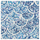FATHOMS DEEP Indigo Waterverf Visschaal Stof (Close Up)