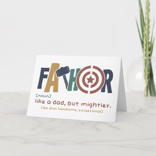 FATHOR - De Machtigste Papa Definitie Kaart (Voorkant)