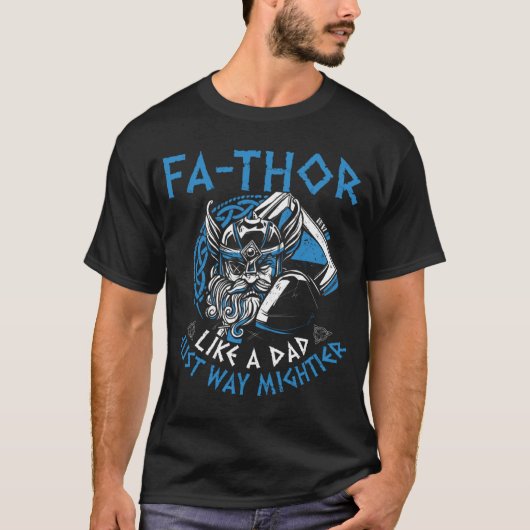 Fathor Like A Dad Just Way Mightier Father s Day V T-shirt (Voorkant)