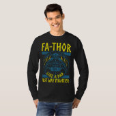 Fathor Like A Dad Just Way Mightier Father's Day V T-shirt (Voorkant volledig)
