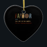 Fathor Like Dad Just Way Mightier Hero Dad Keramisch Ornament<br><div class="desc">1</div>