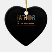 Fathor Like Dad Just Way Mightier Hero Dad Keramisch Ornament (Voorkant)
