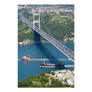 Fatih Sultan Mehmet Bridge over de Bosphorus, Foto Afdruk