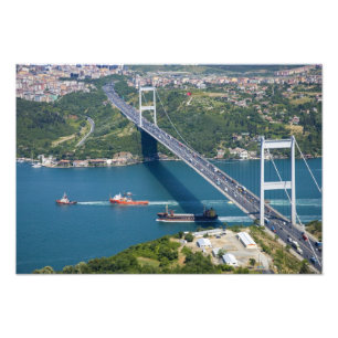 Fatih Sultan Mehmet Bridge over de Bosphorus, Foto Afdruk