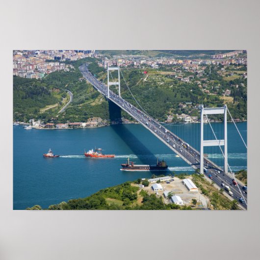 Fatih Sultan Mehmet-brug over de Bosporus, Poster (Voorkant)