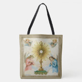 Fatima Angels Praying Eucharist Monstrance Tote Bag (Voorkant)