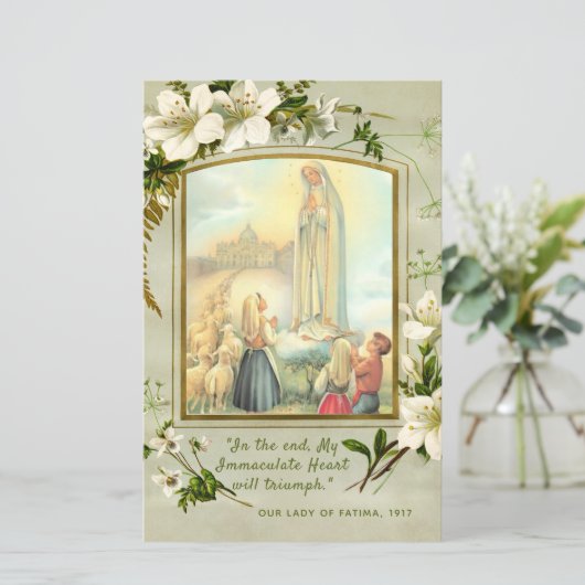 Fatima Blessed Mary Consecration Prayer (Staand voorkant)