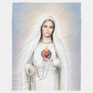 Fatima, Immaculate Heart 60x80 Fleece Blanket