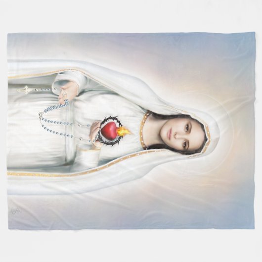 Fatima, Immaculate Heart 60x80 Fleece Blanket (Voorkant (Horizontaal))