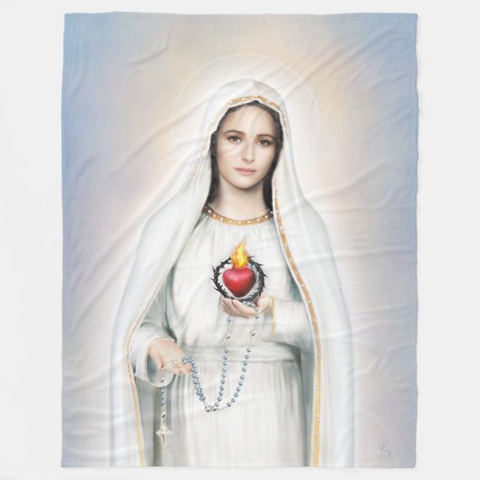 Fatima, Immaculate Heart 60x80 Fleece Blanket Deken (Voorkant)