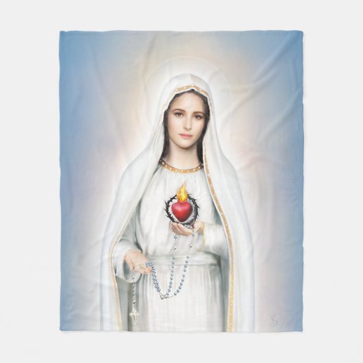 Fatima, Immaculate Heart Medium Fleece Blanket Deken (Voorkant)