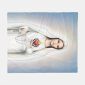 Fatima, Immaculate Heart Medium Fleece Blanket Deken (Voorkant (Horizontaal))
