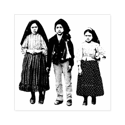 Fatima Kinderen Lucia Francisco Jacinta Religieus Rubberstempel (Afrduk)