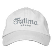 Fatima-naam Geborduurde Pet (Voorkant)