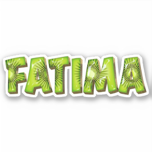 Fatima Name Kiwi Design Aufkleber Sticker (Voorkant)