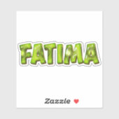Fatima Name Kiwi Design Aufkleber Sticker (Vel)