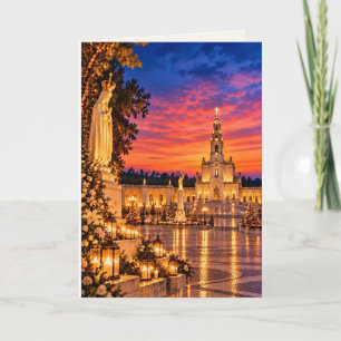 Fátima Portugal Lege Kerstkaart Feestdagen Kaart