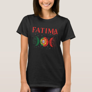 Fatima Portugese Stad Retro Portugal Vlag T-shirt