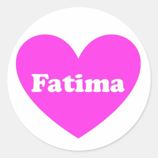 Fatima Ronde Sticker (Voorkant)
