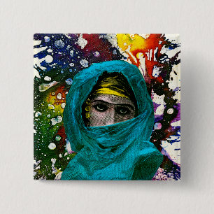 Fatima van Michael Moffa Vierkante Button 5,1 Cm
