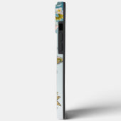 Fatima Virgin Mary Blue Floral Religious Case-Mate iPhone Case (Achterkant / Links)