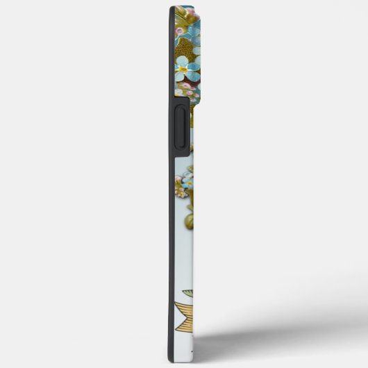 Fatima Virgin Mary Blue Floral Religious Case-Mate iPhone Case (Achterkant / Rechts)