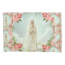 Fatima Virgin Mary Religieuze Roze Roses