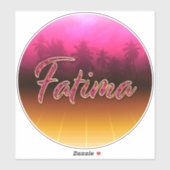 Fatima Vorname Name golden pink Aufkleber Sticker (Vel)