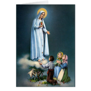Fatima w/Children Virgin Mary Rosary