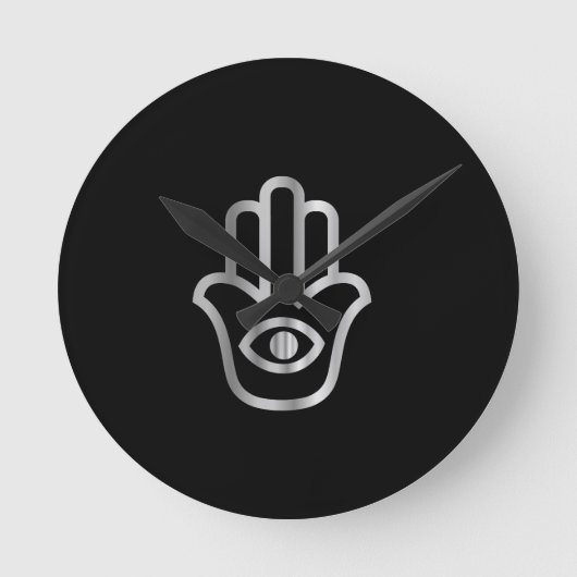 Fatima's Hand- Khamsa religieus symbool Ronde Klok (Voorkant)
