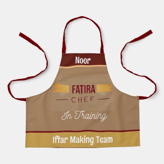Fatira maken team- kinder schort (Voorkant)